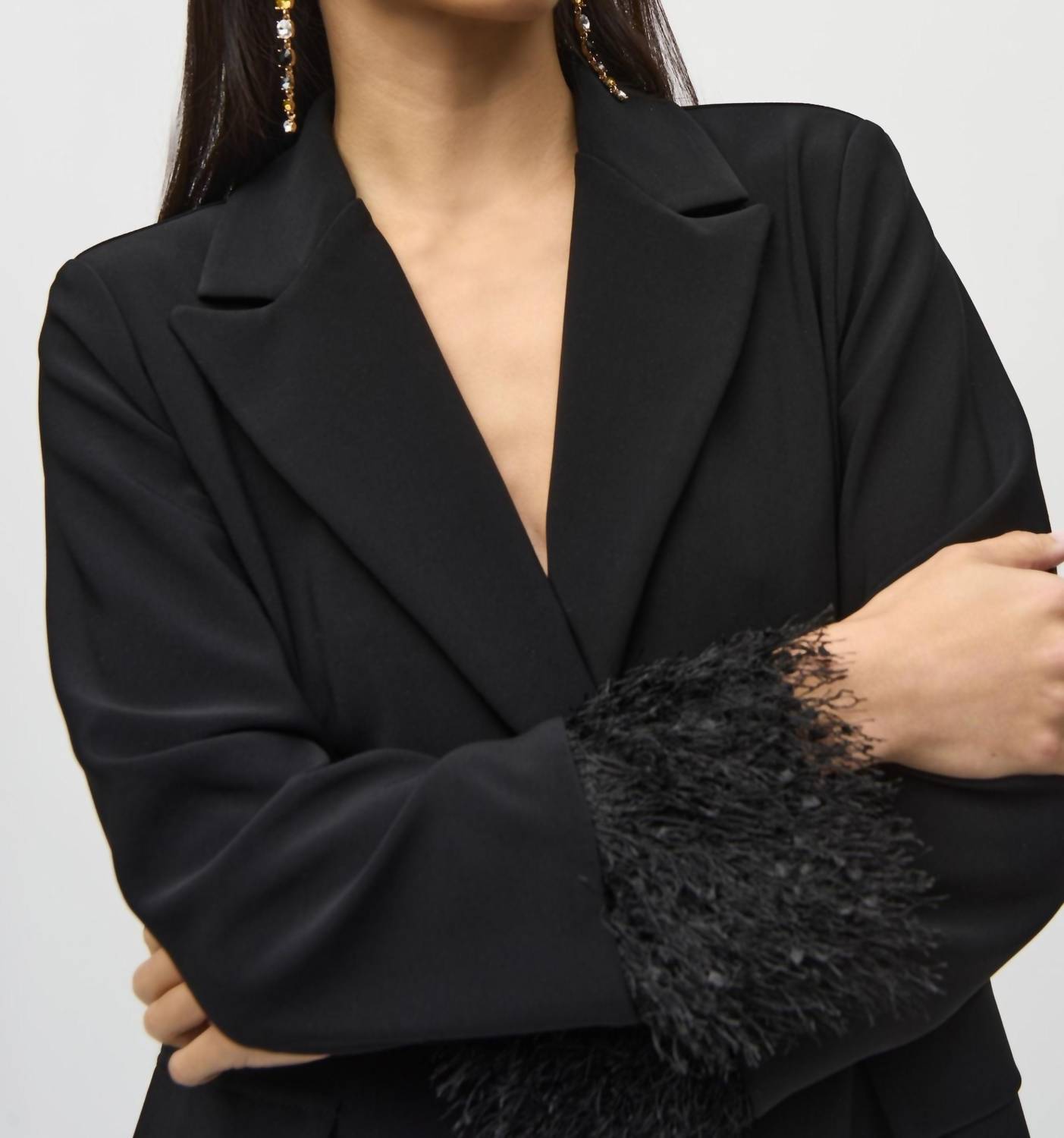 Joseph Ribkoff - Fringe Cuffs Blazer