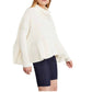 Free People - Free People Layer Cake Trapeze Turtleneck Oversize Sweater White