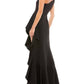 Ieena For Mac Duggal - Women's One Shoulder High Slit Ruffle Gown Dress
