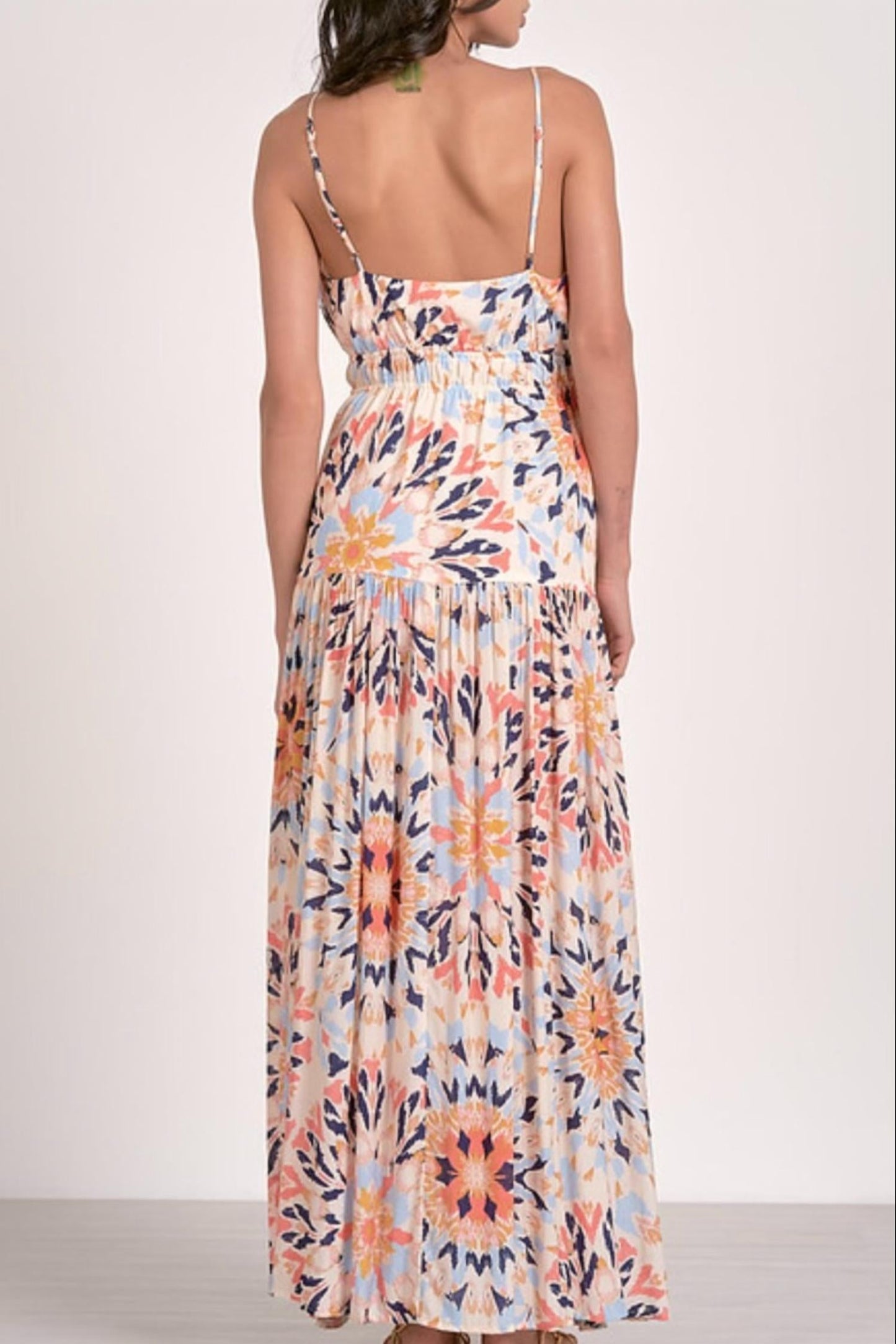 Elan - Spaghetti Strap Tiered Maxi Dress