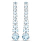 18K White Gold Plated 8.52 Carat Genuine Blue Topaz .925 Sterling Silver Earrings
