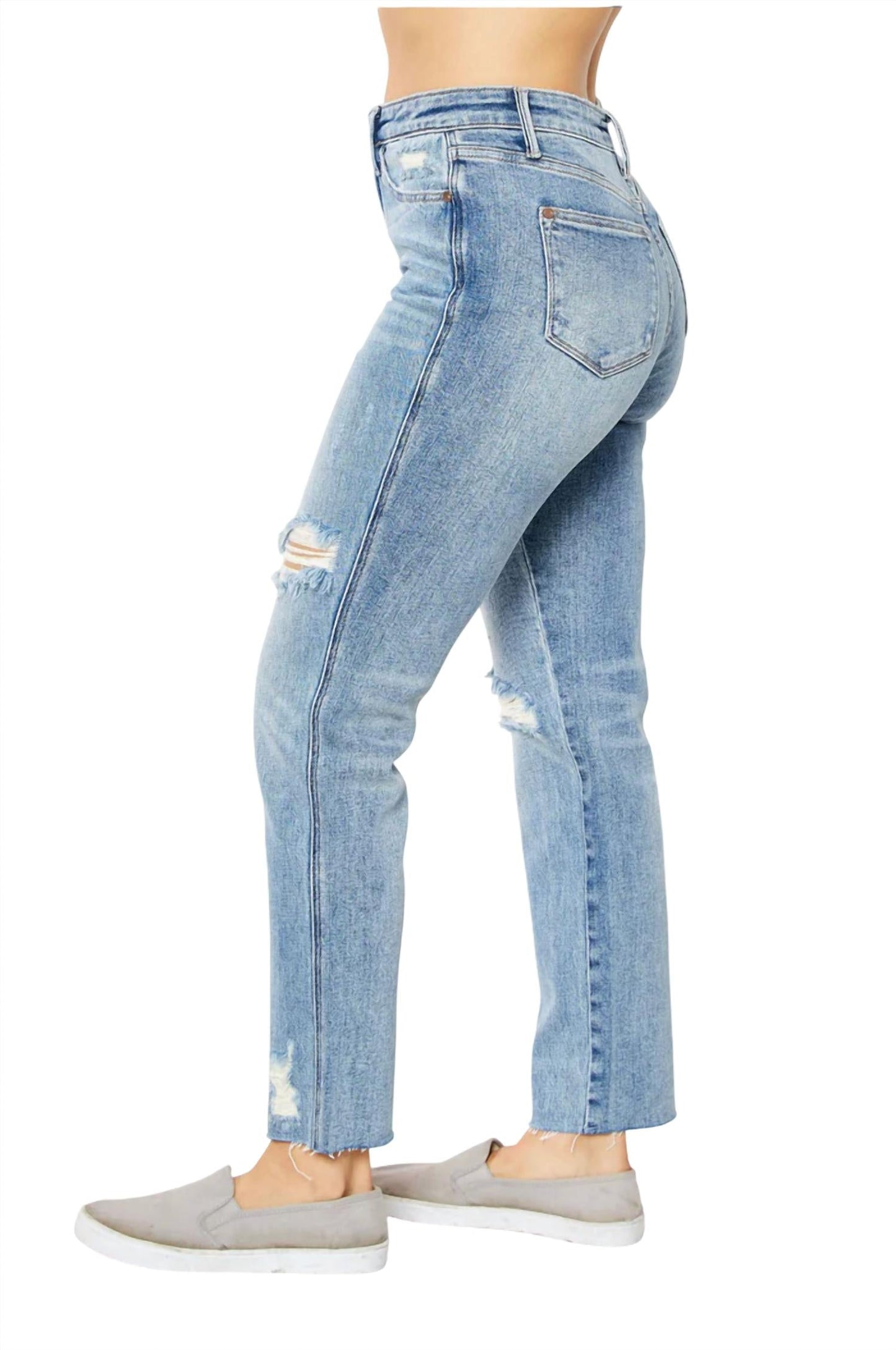 Judy Blue - Rigid Magic Destroyed Straight Leg Jean