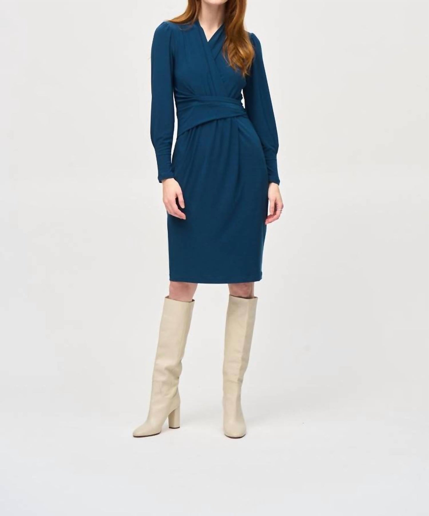 Joseph Ribkoff - Silky Knit Draped Wrap dress