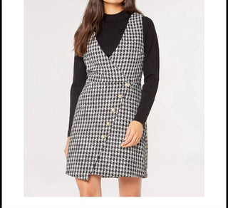 Apricot - Houndstooth Mini Dress