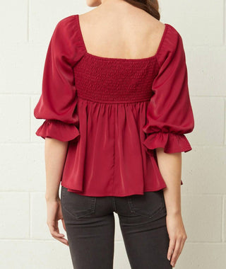Entro - Square Neck Babydoll Top