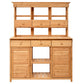 TOPMAX 65.7'' Tall Garden Potting Bench Table with Hutch