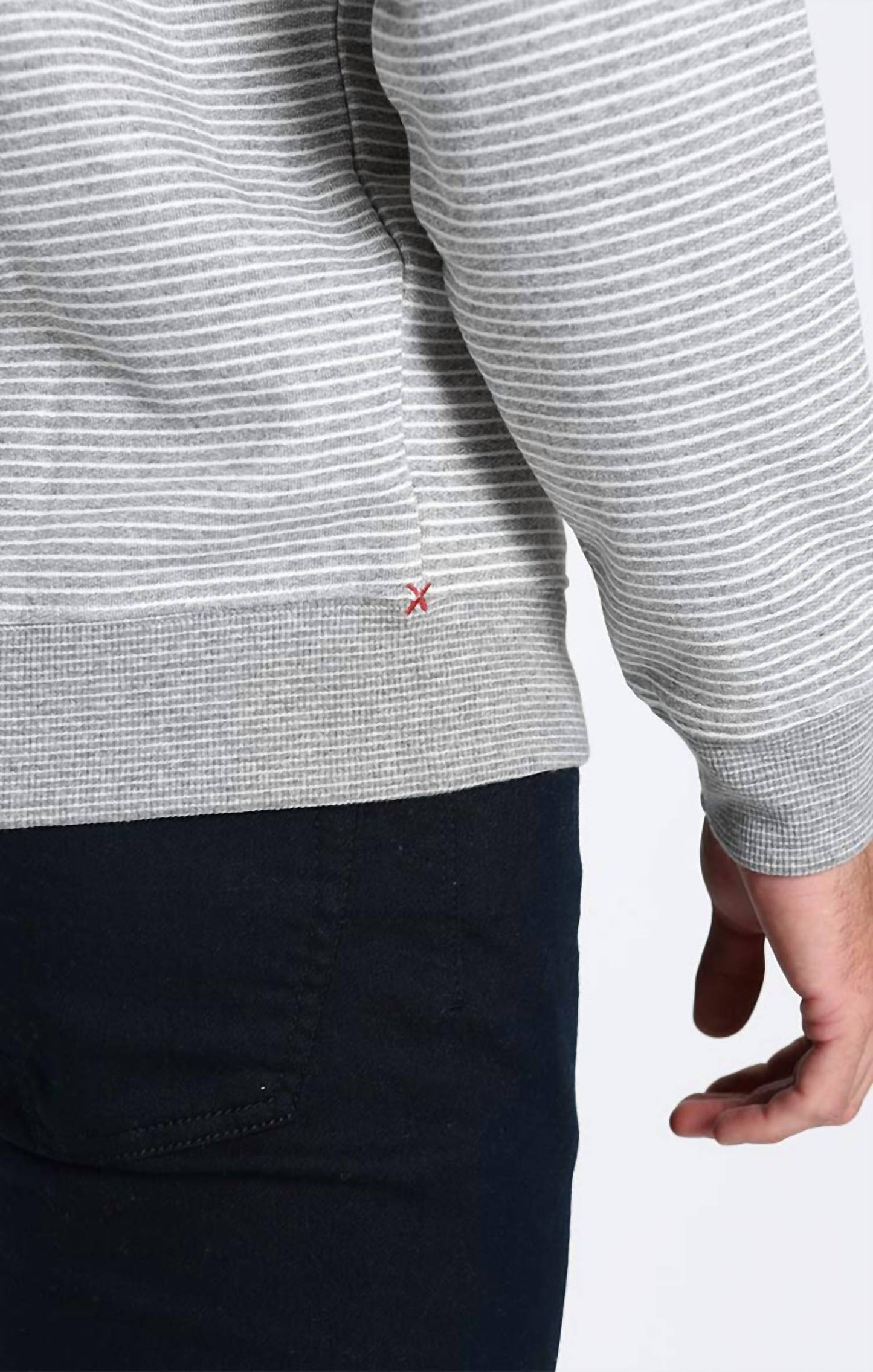 Jachs New York - Striped Sustainable Fleece Crewneck Sweatshirt