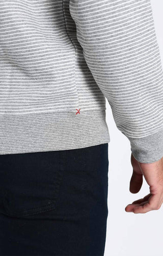 Jachs New York - Striped Sustainable Fleece Crewneck Sweatshirt