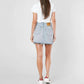 Levi'S - Denim Distressed Raw Hem Cotton Mini Skirt