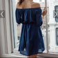 Madewell - Indigo Off Shoulder Mini Dress