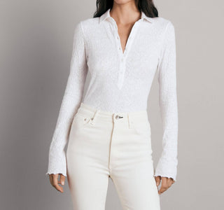 Rag & Bone - Gemma Floral Jacquard Polo Tee