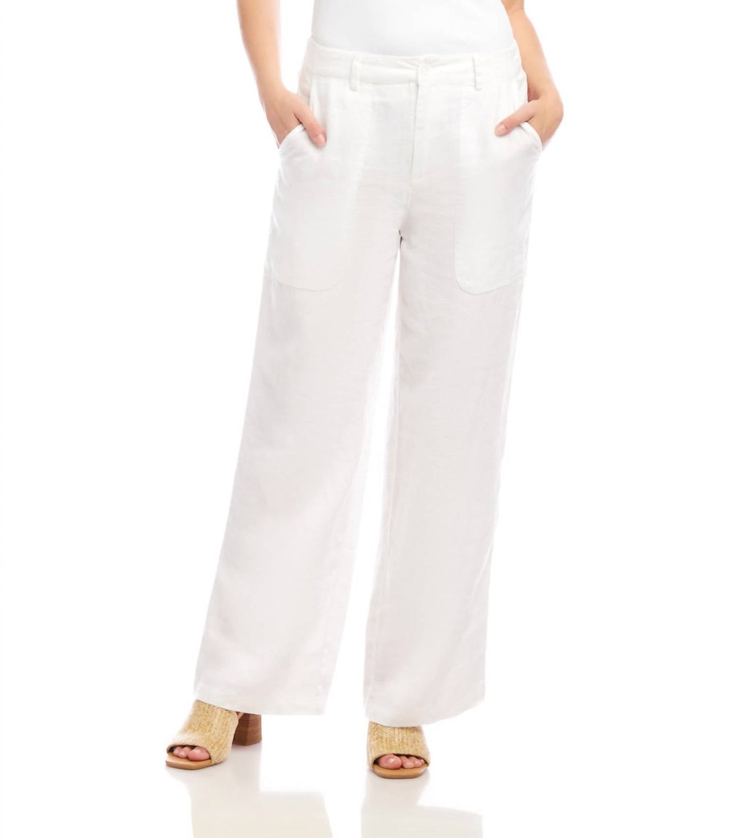 Karen Kane - Linen Wide-Leg Trousers
