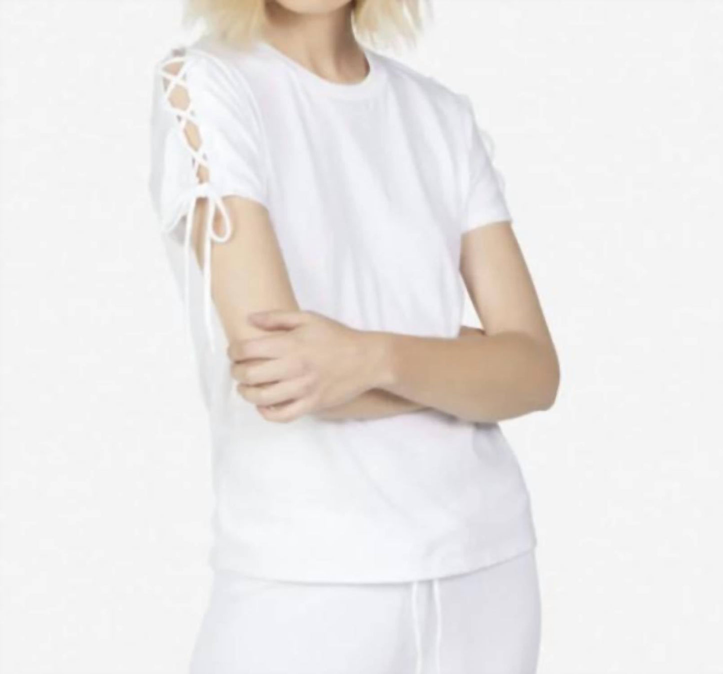 Michael Lauren - RYLAND S/S LACE UP TEE