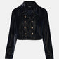 Steve Madden - Tonia Velvet Button Blazer