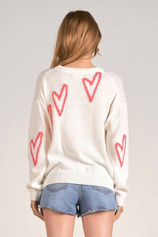 Elan - Heart Crewneck Sweater