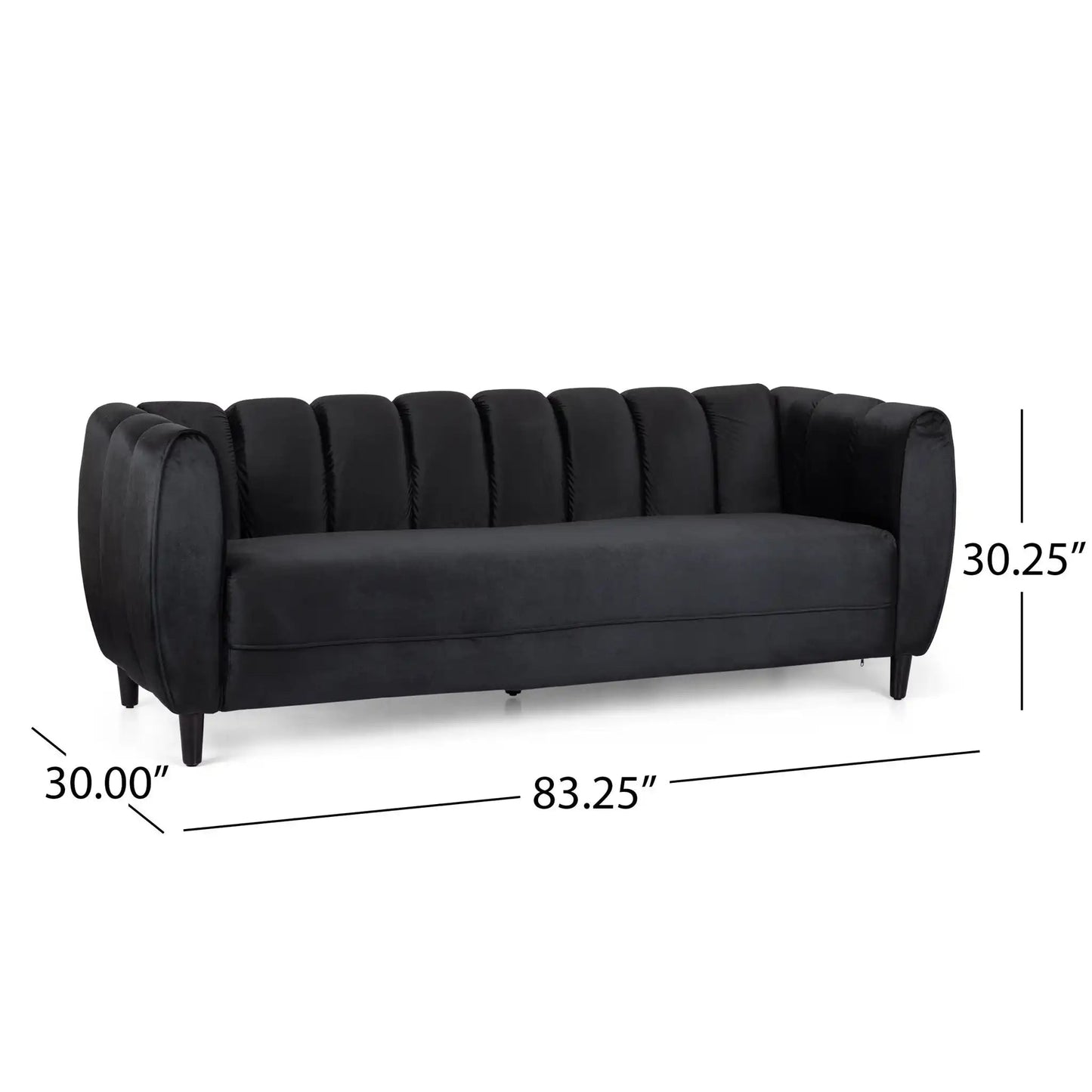 Miranda Modern Glam Velvet 3 Seater Sofa