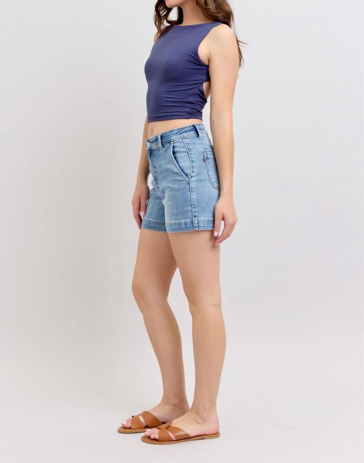 Judy Blue - High Waist Trouser Shorts
