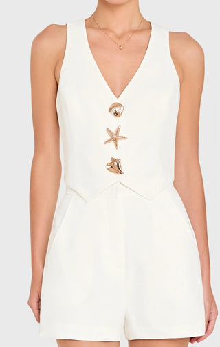 Amanda Uprichard - Paltrow V-neck Cropped Vest