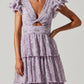 Astr - Emporia Floral Pleated Tiered Midi Dress