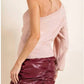 143 Story - Pearl Stud Asymmetrical Sweater