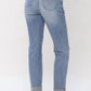Judy Blue - Destroyed Knee & Cuffed Boyfriend Jeans