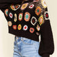 Adora - Crochet Crop Sweater Knit Top
