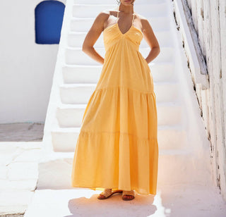 Blanco By Nature - Zoey Tie Back Long Flowy Dress