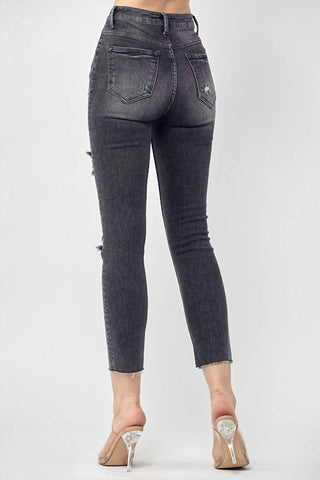 Risen - Olivia High Rise Distressed Skinny Jeans