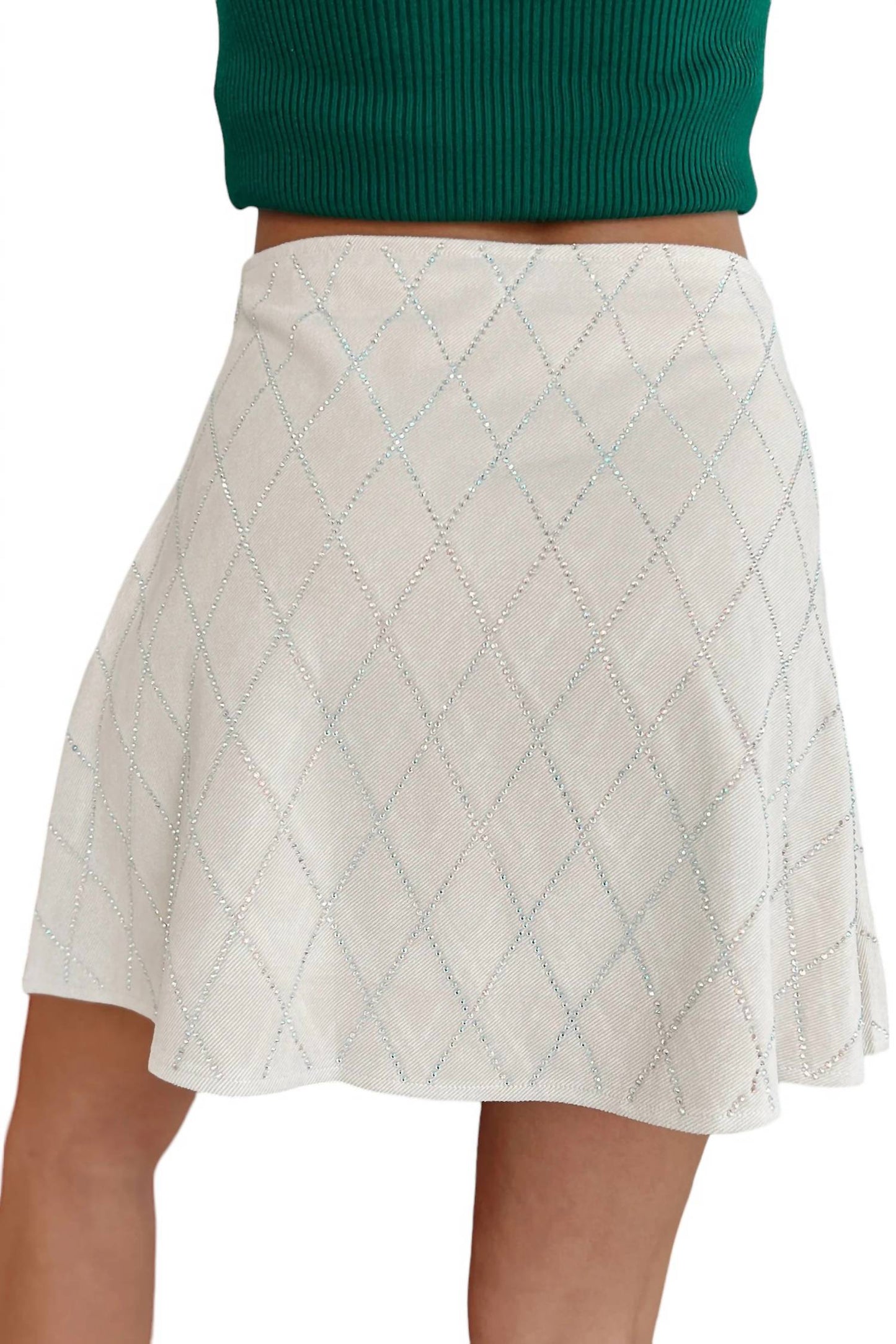 She + Sky - Gabrielle Glam Rhinestone Skirt