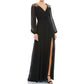 Mac Duggal - Embellished Shoulder Blouson Sleeve Formal Gown