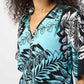 Joseph Ribkoff - Tropical Print Gauze Front Tie Top