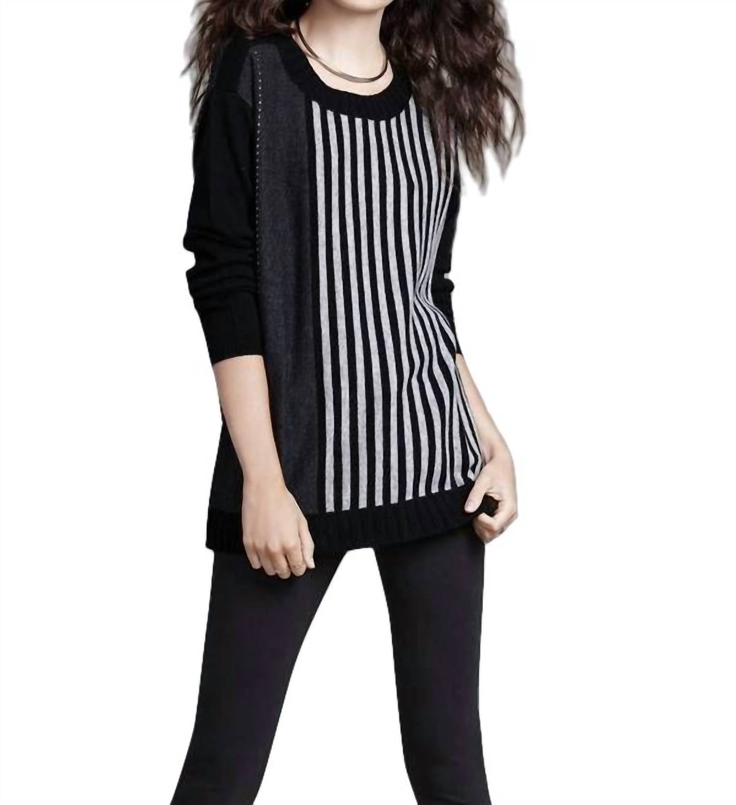 Label+Thread - Luxe Striped Scoop Neck Pullover