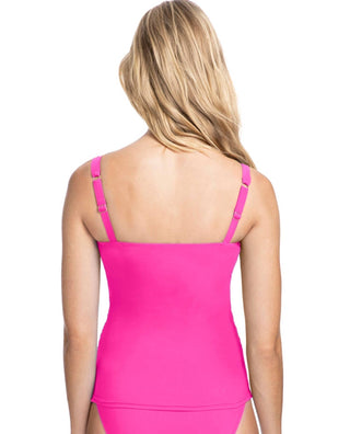 Profile By Gottex - D-Cup Scoop Neck Shirred Tankini Top