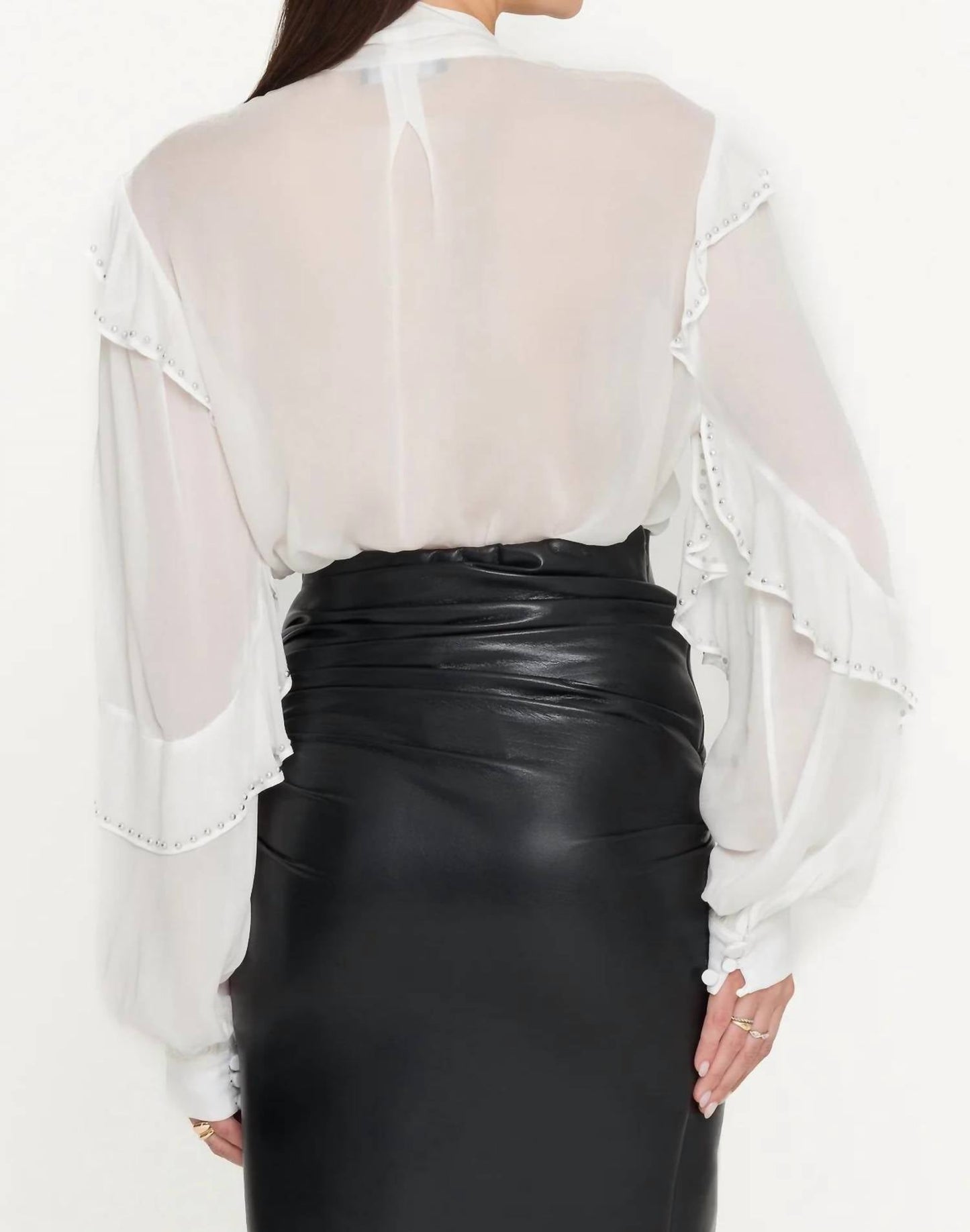 Generation Love - NONNA STUDDED GEORGETTE BLOUSE