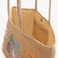 America & Beyond - Women's Beach Please Beaded Macrame Tote Bag