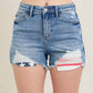 Judy Blue - High Rise Front And Back American Flag Shorts