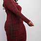 The Curve La - Plus Size Scoop Neck Short Dress