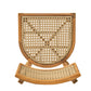 Netro Acacia Wood Dining Chair with Light Brown Wicker
