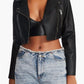 Steve Madden - Molly Crop Leather Moto Jacket