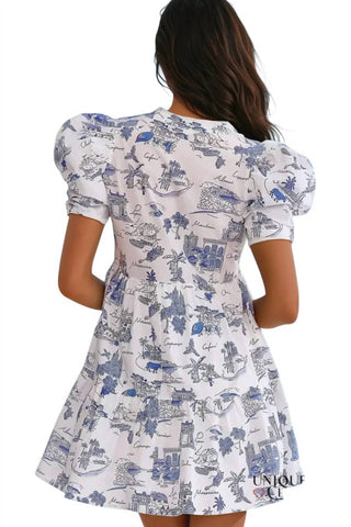 Entro - Thais Puff Sleeve Mini Dress