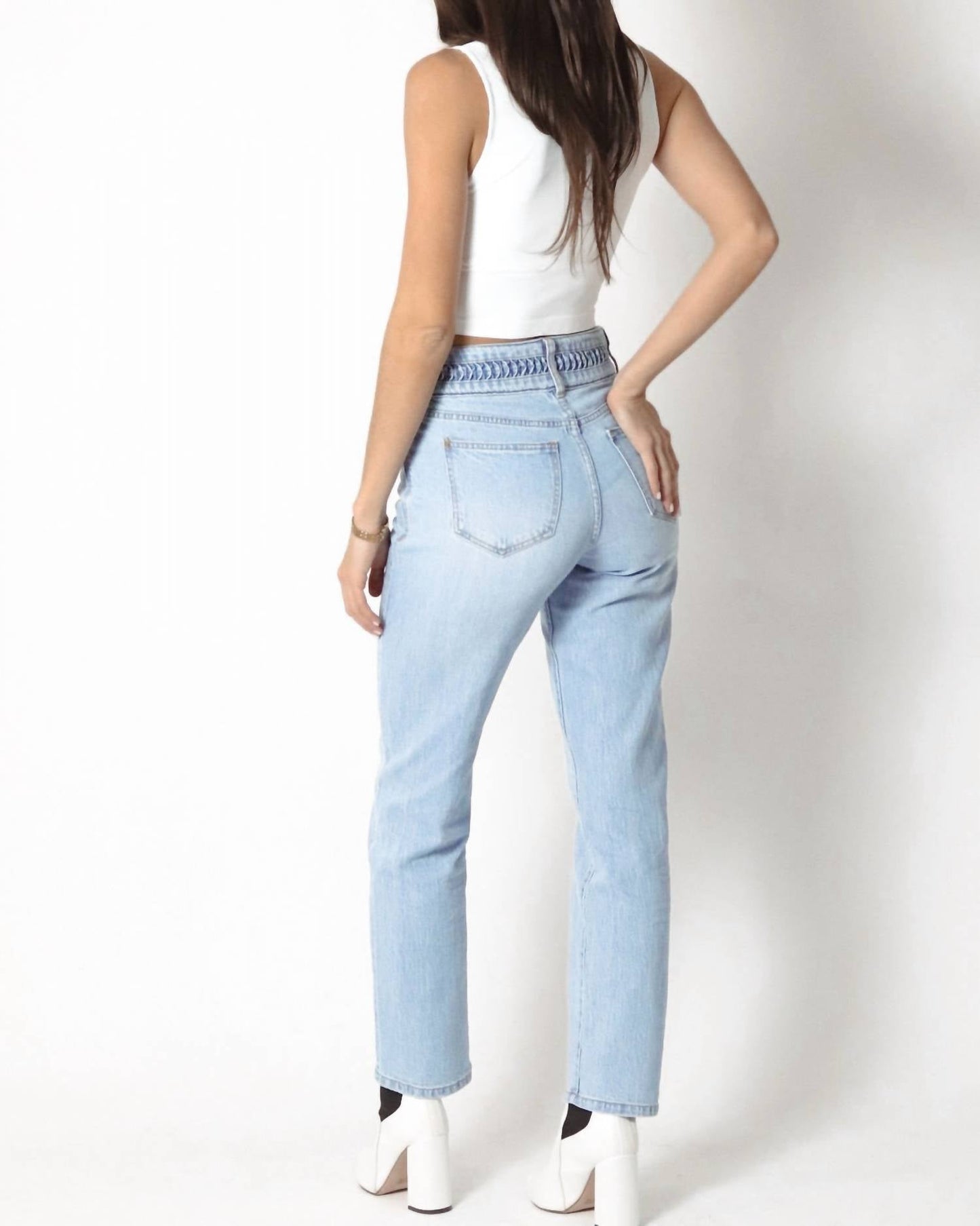 Habitual - High Rise Pleated Waistband Jeans