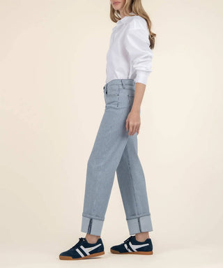 Kut From The Kloth - Fay High Rise Straight Leg Rolled Cuff Jeans
