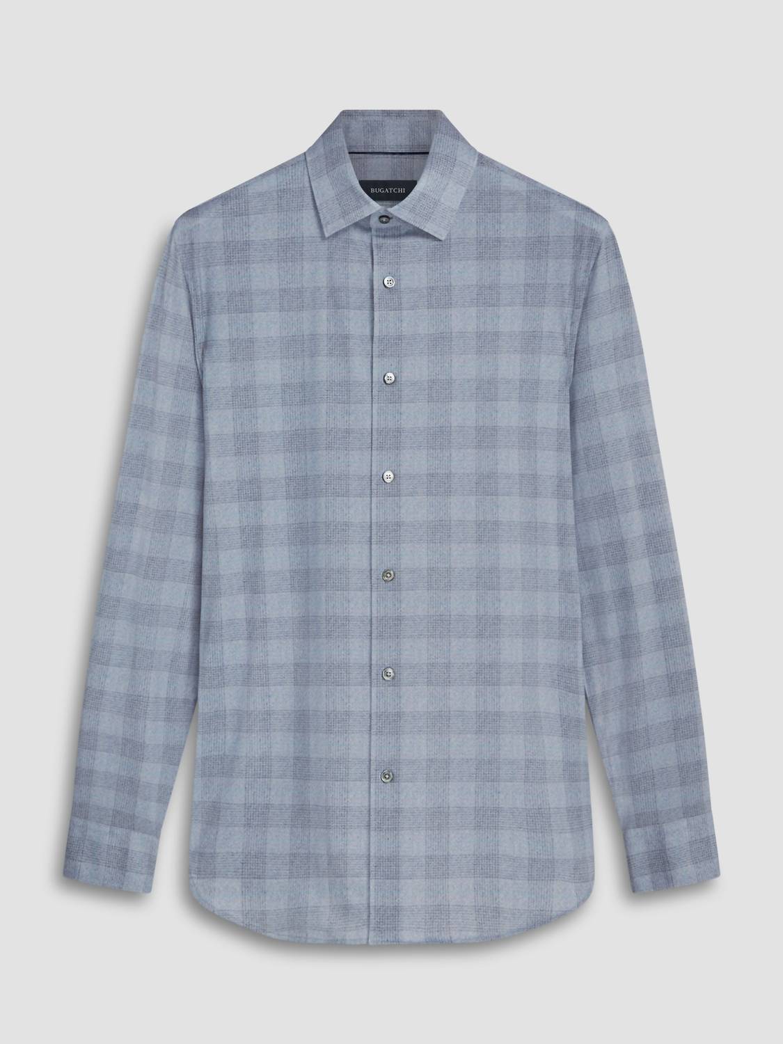 Bugatchi Uomo - Glen Plaid 6 Way Stretch Long Sleeve Shirt