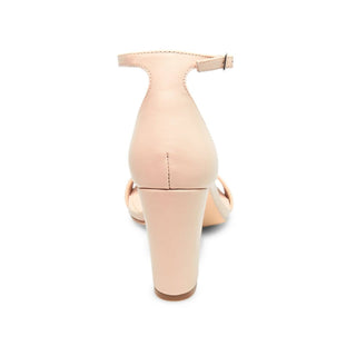 Madden Girl - Women's Leather Open Toe Ankle Strap Block Heels