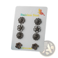 6-piece Floral Stainless Steel Stud Earring Set
