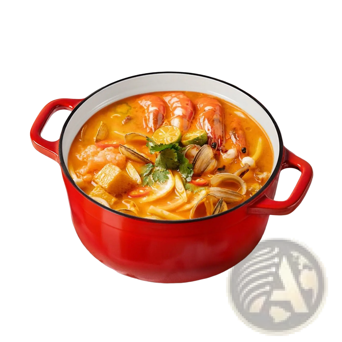 Enameled Cast Iron Dutch Oven Heavy-Duty Cookware With Lid Handles 6 Qt Red