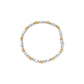10k Two-Toned Gold 2.00 Cttw Channel Set Baguette-Diamond Weave and  "X" Spiral Link Bracelet (H-I Color, I1-I2 Clarity) - 7"