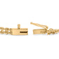 10K Yellow Gold 1/4 Cttw Round-Cut Diamond Basket Weave Rope Chain Style 7" Bracelet (H-I Color, I1-I2 Clarity)