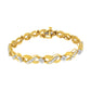 10K Yellow Gold Round-Cut Diamond Infinite Love Bracelet (1.00 cttw, I-J Color, I2-I3 Clarity)