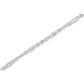 10K White Gold Geometric Pattern Diamond Tennis Bracelet (3 cttw, H-I Color, SI2-I1 Clarity)